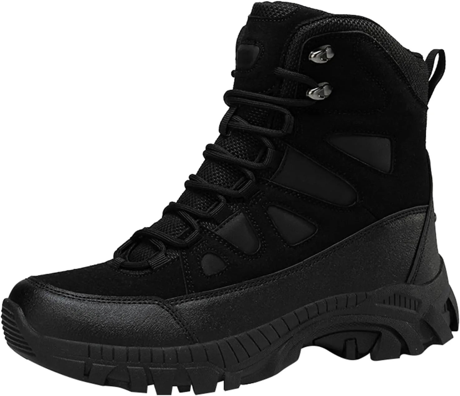 Men's Tactical Boots, Anti Slip Mid Length Combat Boots, Lightweight Waterproof Hiking Boots, Work Durable Boots