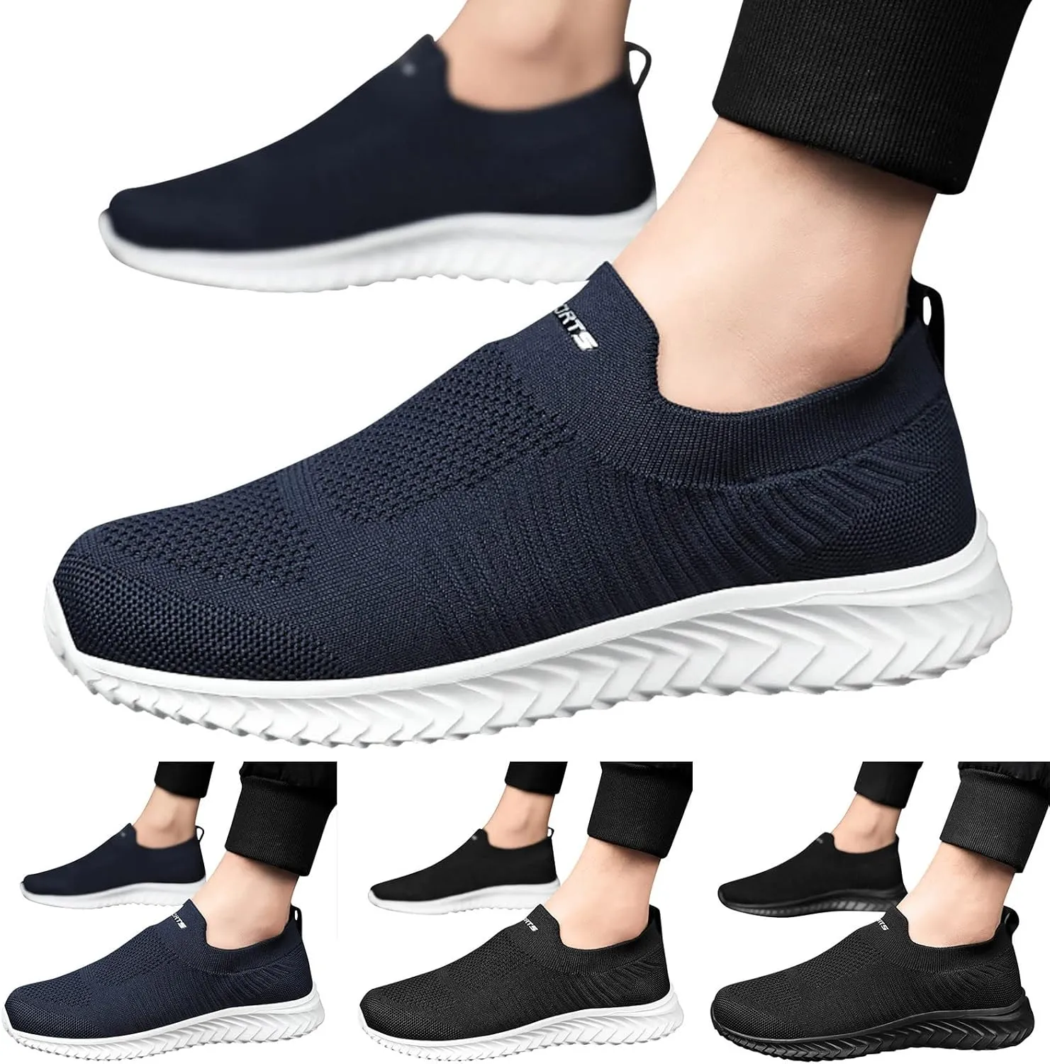 Mens Walking Shoes Men's Sneakers Slip on Shoe for Men Walking Shoe for Men Lightweight Sport Sneaker