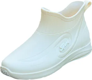 Mens Water Shoes Low Top Rubber Shoes Casual Work Fishing Non Slip Overshoes Rain Boots Work Boots Rubber
