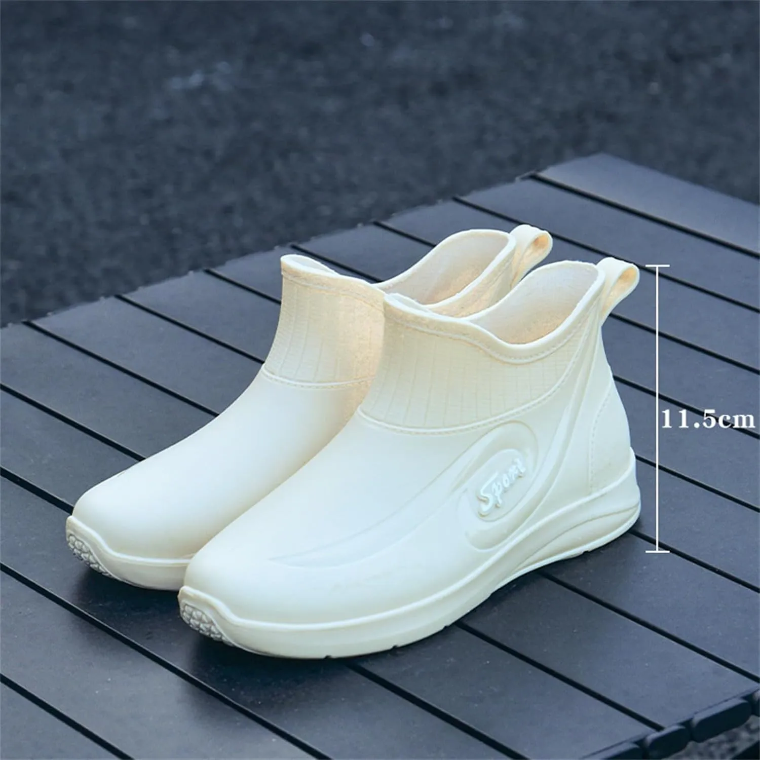 Mens Water Shoes Low Top Rubber Shoes Casual Work Fishing Non Slip Overshoes Rain Boots Work Boots Rubber