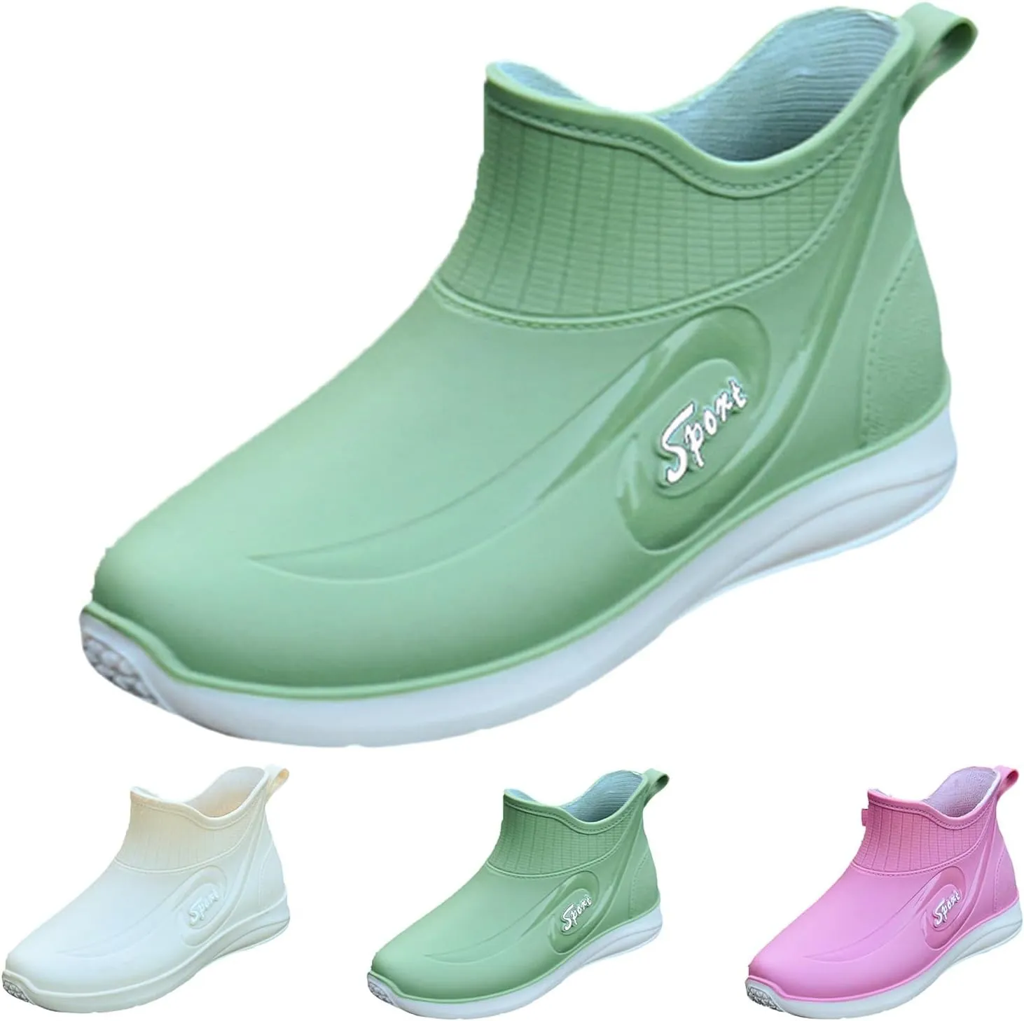 Mens Water Shoes Low Top Rubber Shoes Casual Work Fishing Non Slip Overshoes Rain Boots Work Boots Rubber