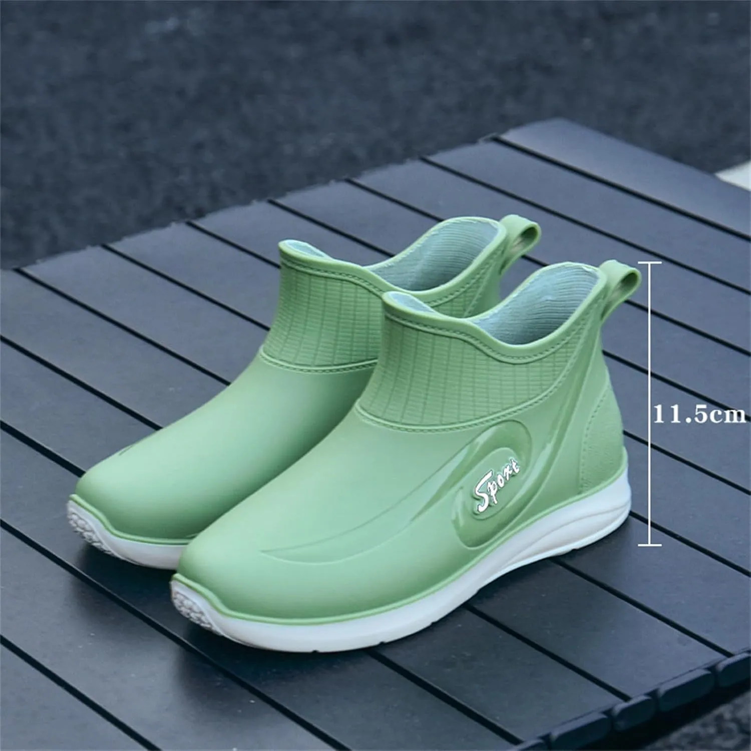 Mens Water Shoes Low Top Rubber Shoes Casual Work Fishing Non Slip Overshoes Rain Boots Work Boots Rubber