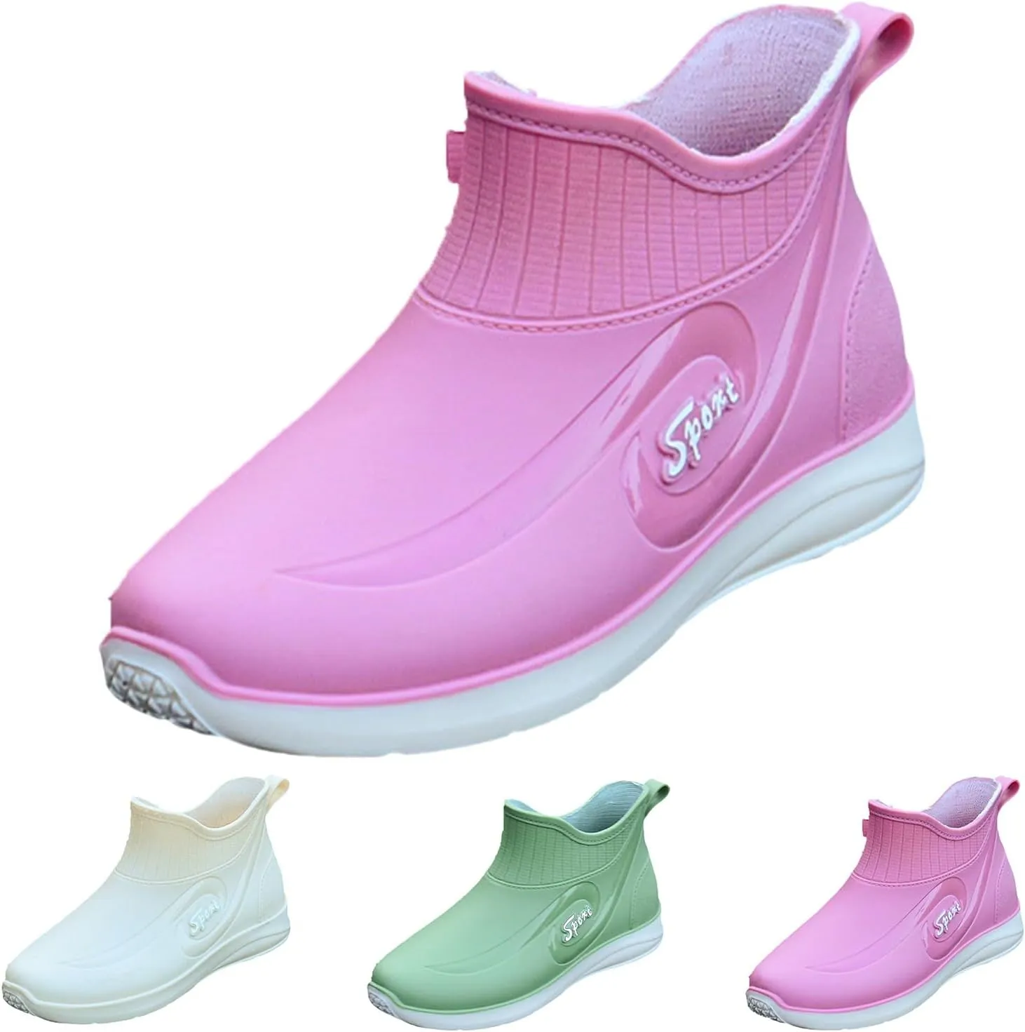 Mens Water Shoes Low Top Rubber Shoes Casual Work Fishing Non Slip Overshoes Rain Boots Work Boots Rubber