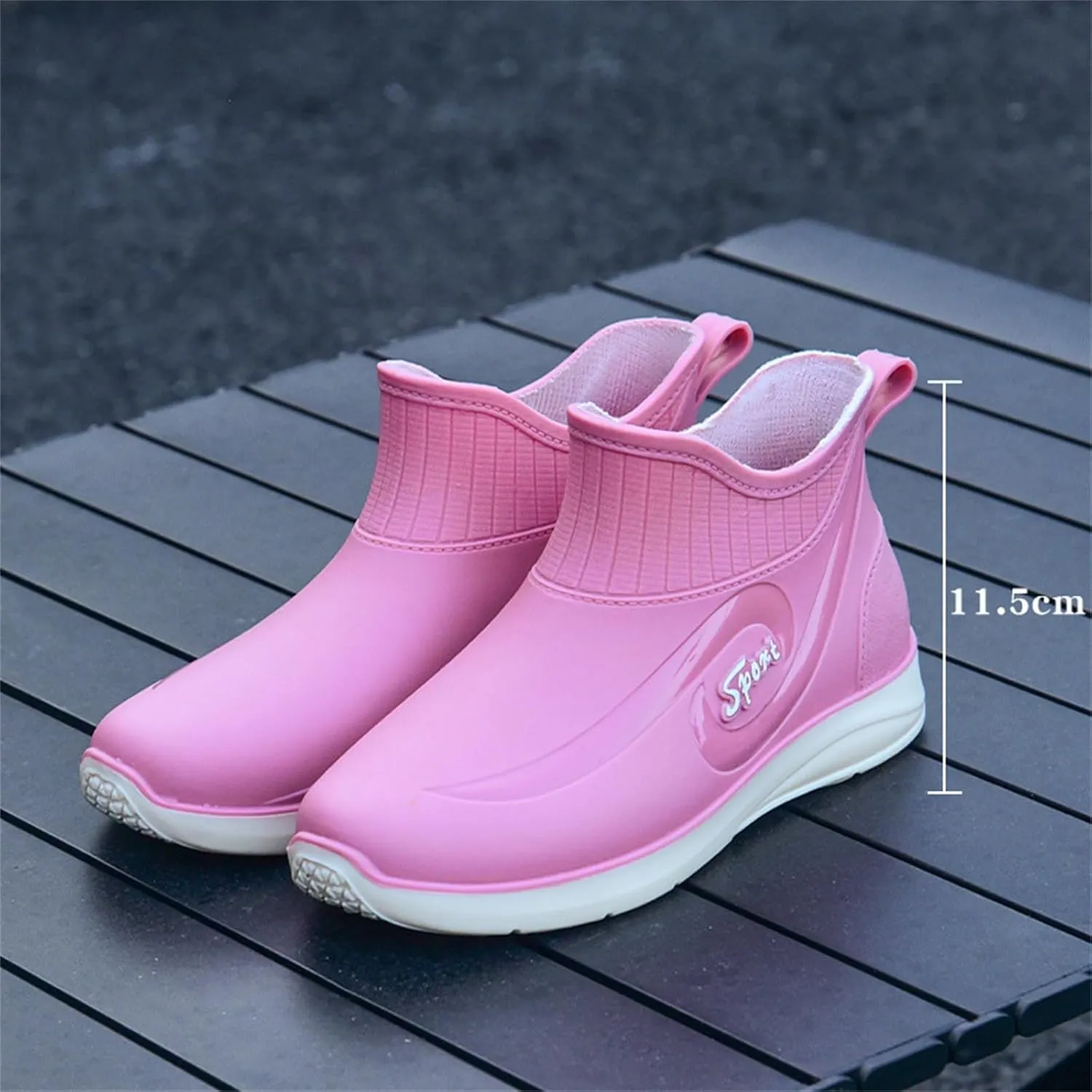 Mens Water Shoes Low Top Rubber Shoes Casual Work Fishing Non Slip Overshoes Rain Boots Work Boots Rubber
