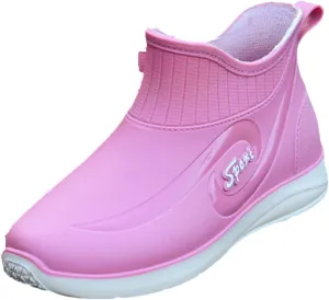 Mens Water Shoes Low Top Rubber Shoes Casual Work Fishing Non Slip Overshoes Rain Boots Work Boots Rubber
