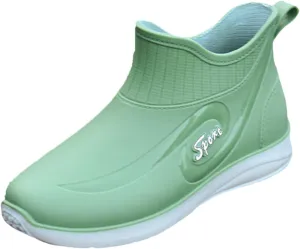 Mens Water Shoes Low Top Rubber Shoes Casual Work Fishing Non Slip Overshoes Rain Boots Work Boots Rubber