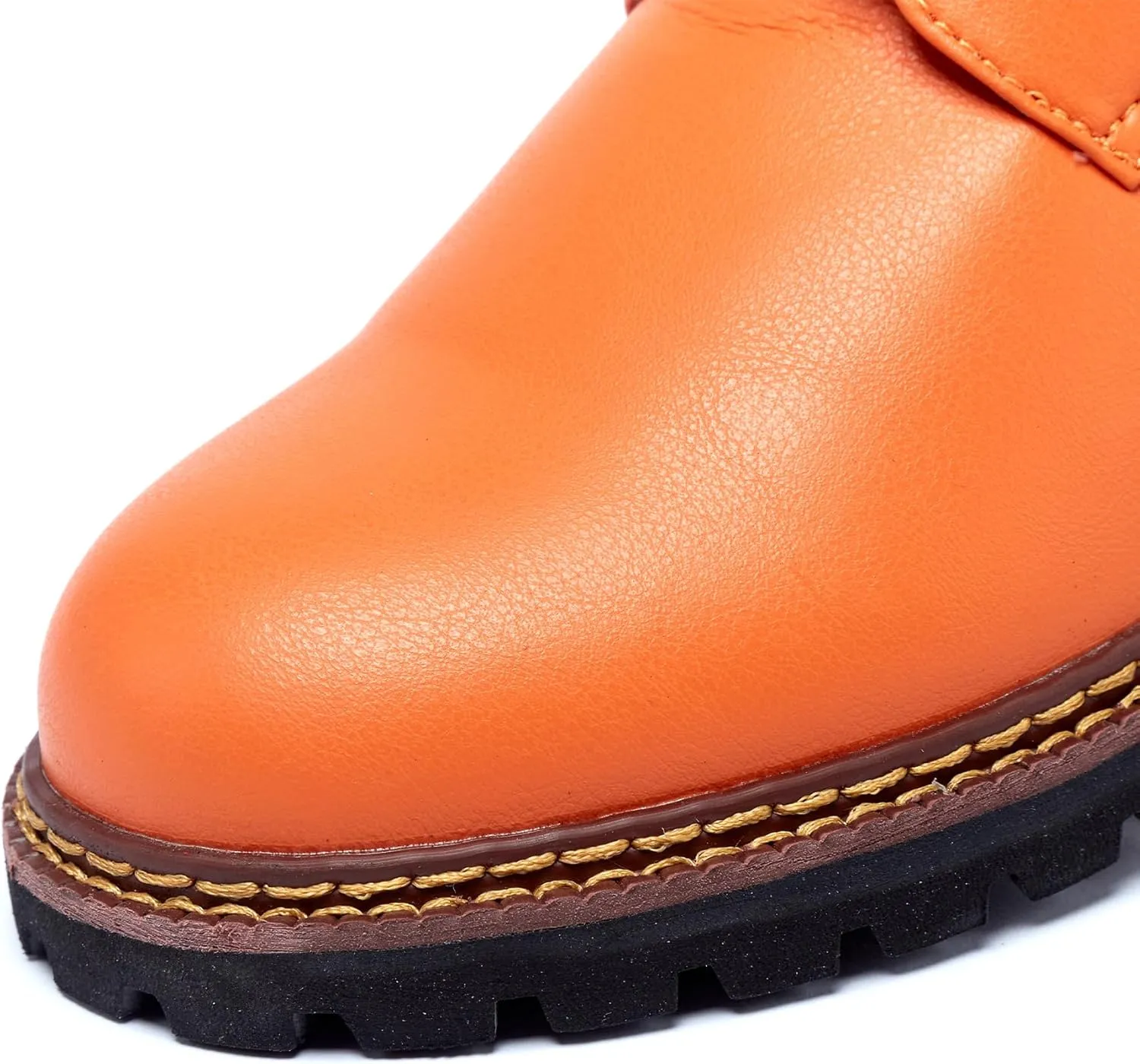 Men's Wide Calf Cowboy Boots, Motorcycle Leather Boots, Men's Black Waterproof Low Heeled Riding Boots, Bicycle Boots, Western Work Boots, Hiking Boots