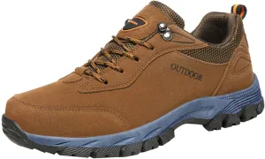 Men's Wide Hiking Shoes Slip on Loafers Trekking Trails Sneakers Waterproof Walking Shoes with Arch Support