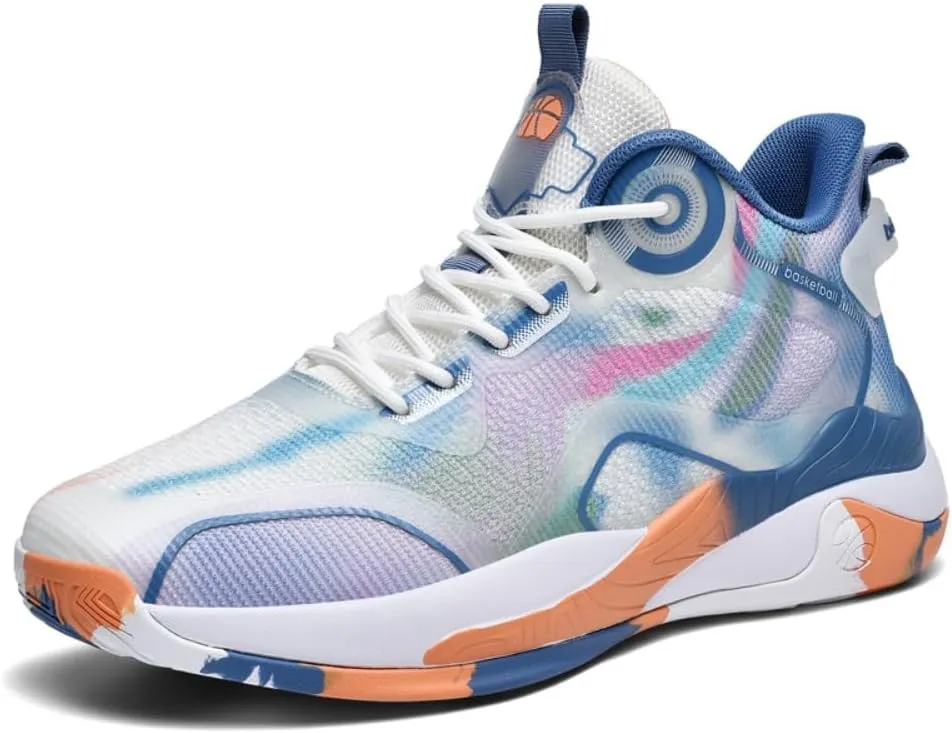 Men's Women's Basketball Shoes High Top Ultra-Light Fashion Anti Slip Breathable Sneakers