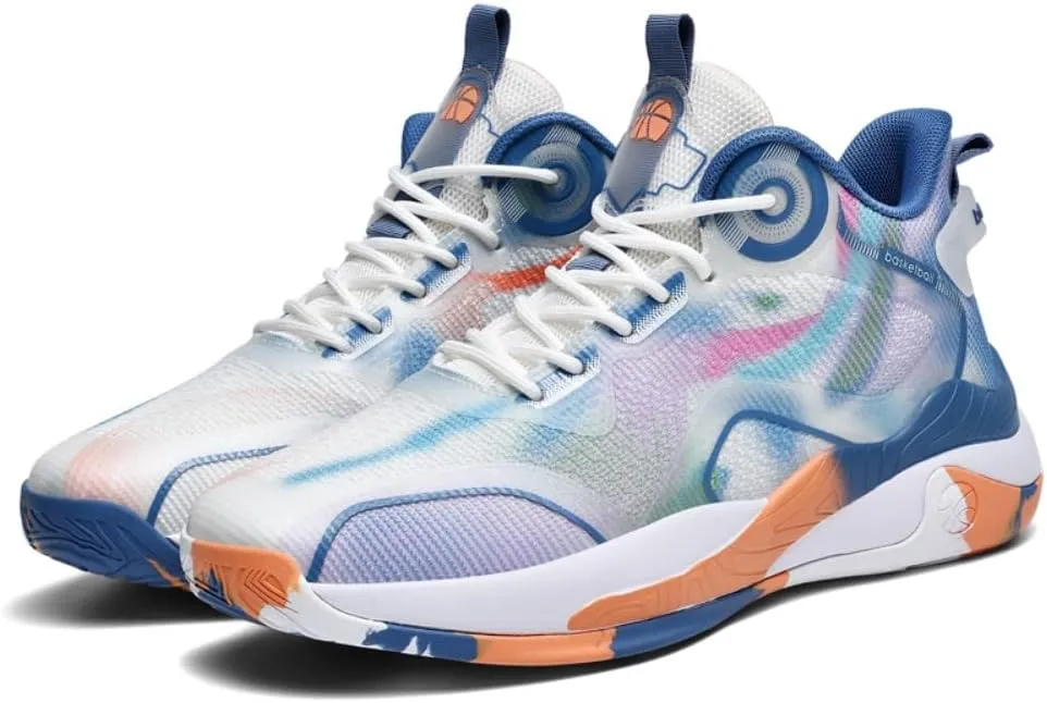 Men's Women's Basketball Shoes High Top Ultra-Light Fashion Anti Slip Breathable Sneakers