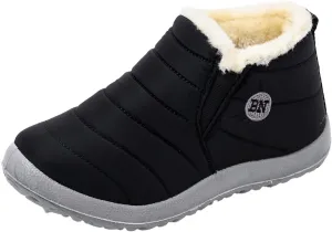 Mid Calf Winter Boots for Women Waterproof with Zipper Size 9.5 Wide Women's Winter Waterproof Fur Lined Frosty Snow Boots Snow Boots Women Winter Snow Boots Botas Para La Nieve