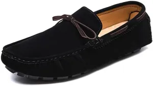 New Mens Loafers Shoe Round Toe Suede Vamp Driving Boat Shoes Lightweight Comfortable Flexible Outdoor Slip-on