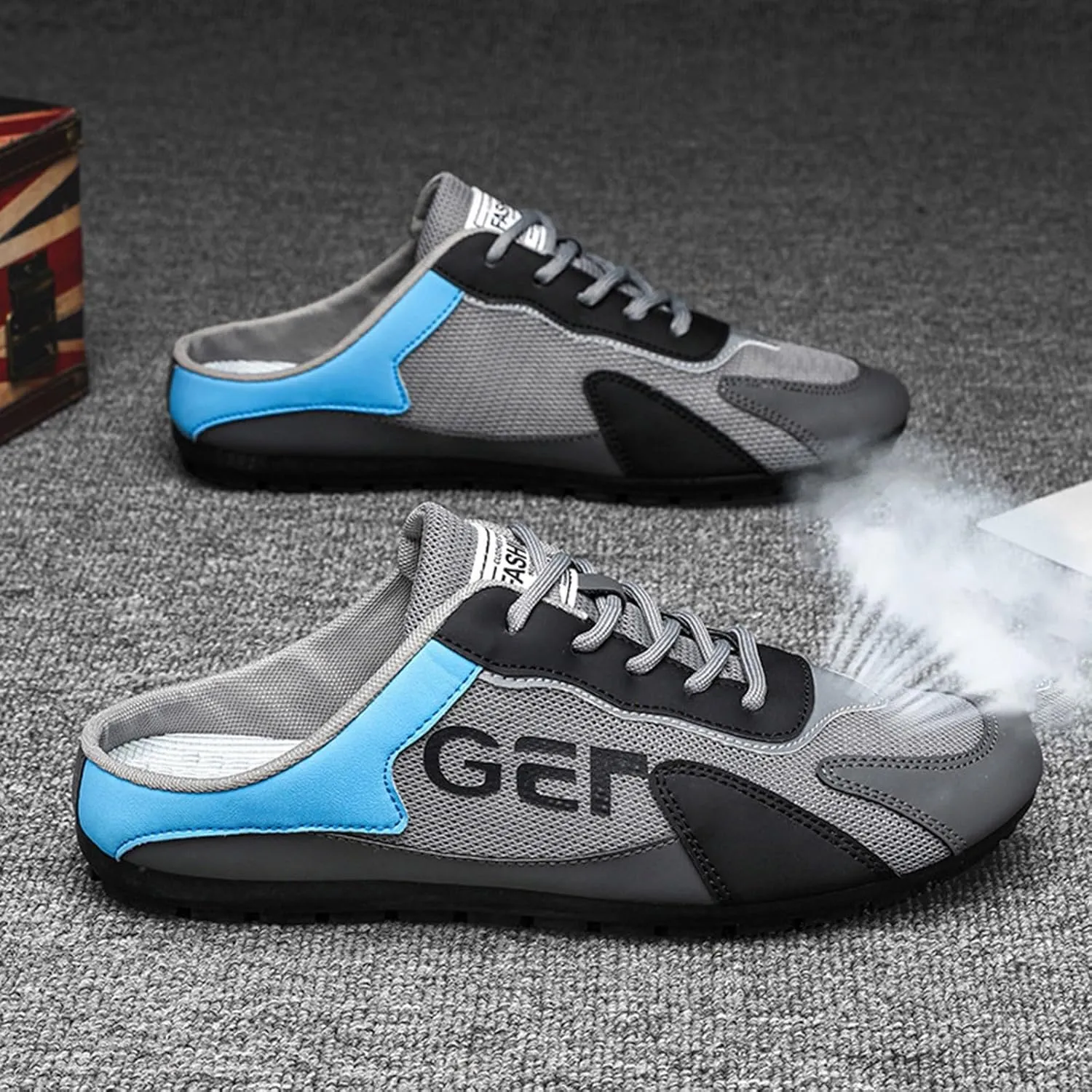 New Spring Men's Shoes All Casual Lazy Slip Ons and Half Slippers Men Dress Shoes