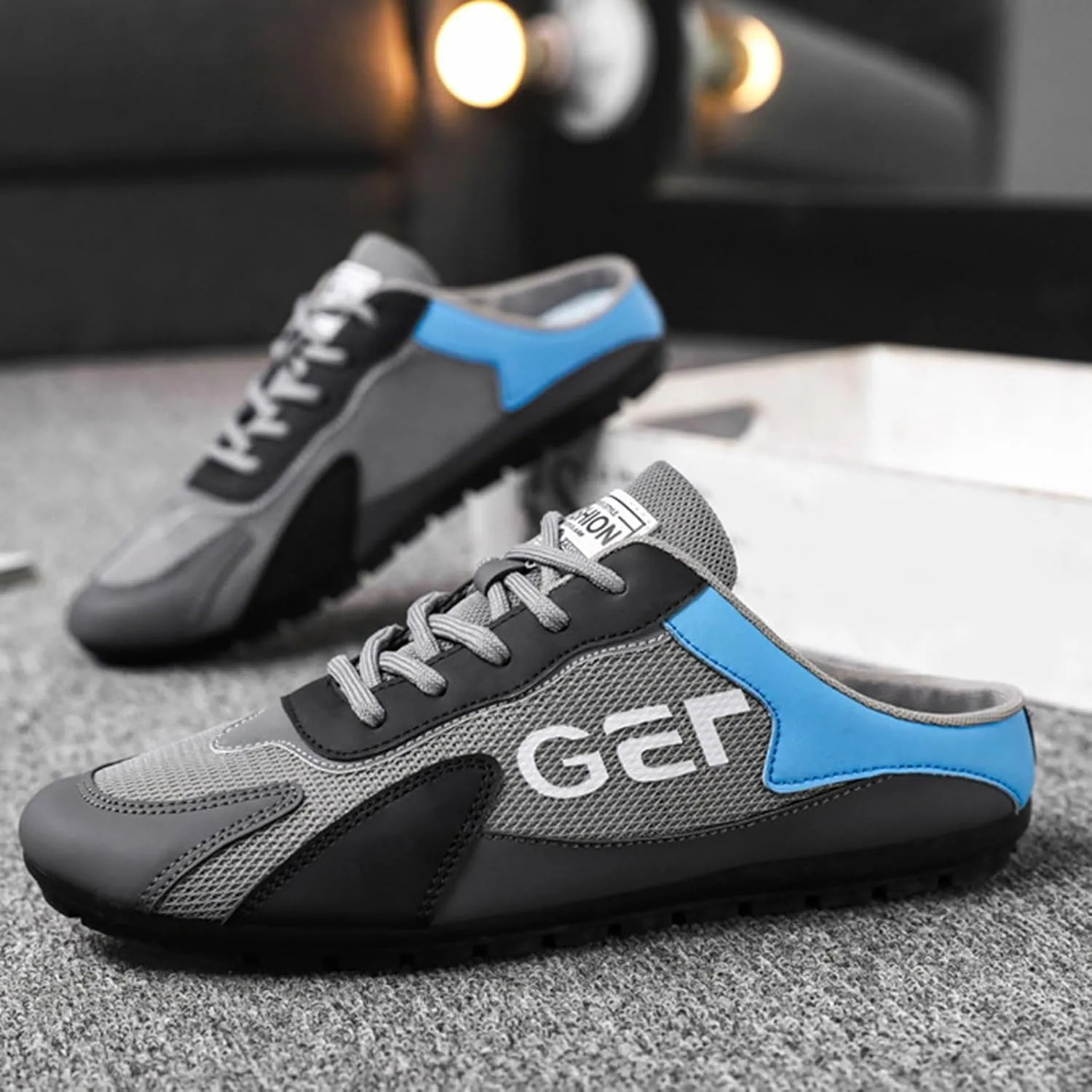 New Spring Men's Shoes All Casual Lazy Slip Ons and Half Slippers Men Dress Shoes
