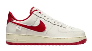 Nike Air Force 1 '07 'Sail Gym Red Embroidered Swoosh'