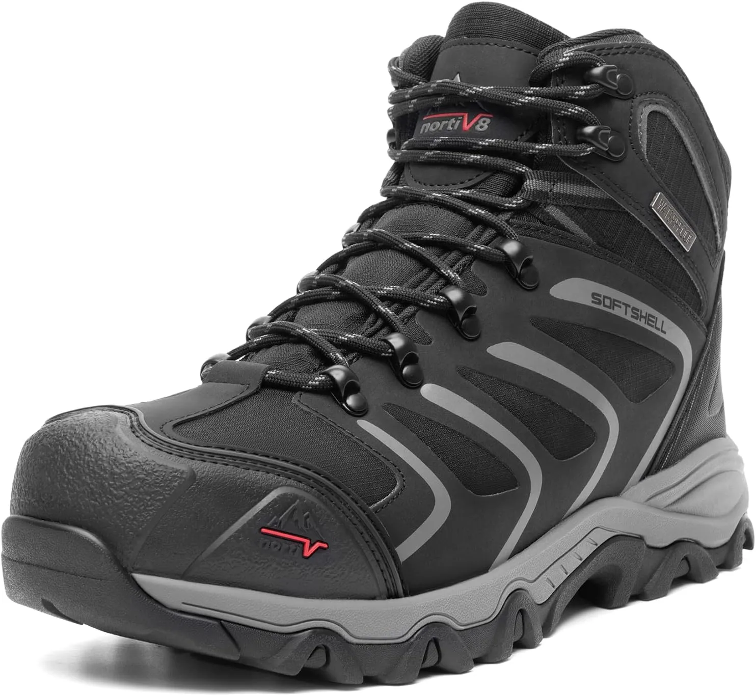 NORTIV 8 Waterproof Work Boots for Men Steel Toe Safety Construction Boots
