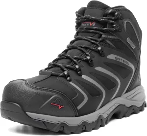 NORTIV 8 Waterproof Work Boots for Men Steel Toe Safety Construction Boots