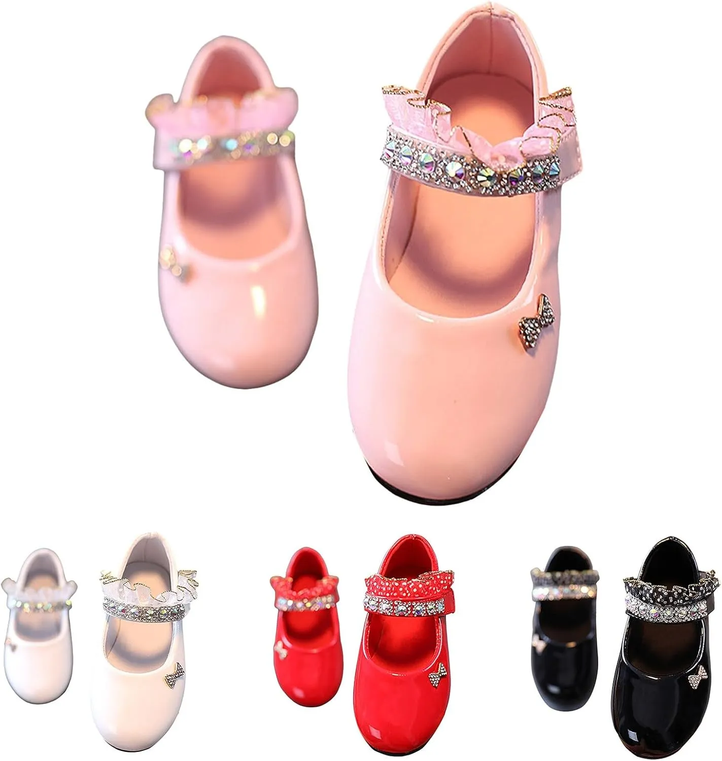 Open Toe Sandals Girls Leather Shoes Spring And Fall New Soft Bottom Shoes Foreign Students Small Leather Dance Fashion Flat Bottom Performance