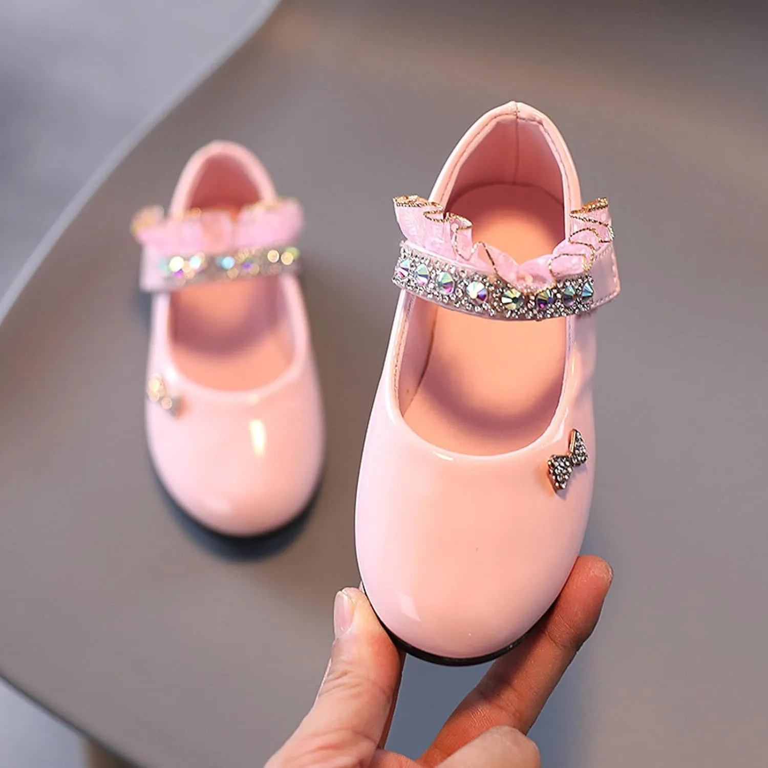 Open Toe Sandals Girls Leather Shoes Spring And Fall New Soft Bottom Shoes Foreign Students Small Leather Dance Fashion Flat Bottom Performance
