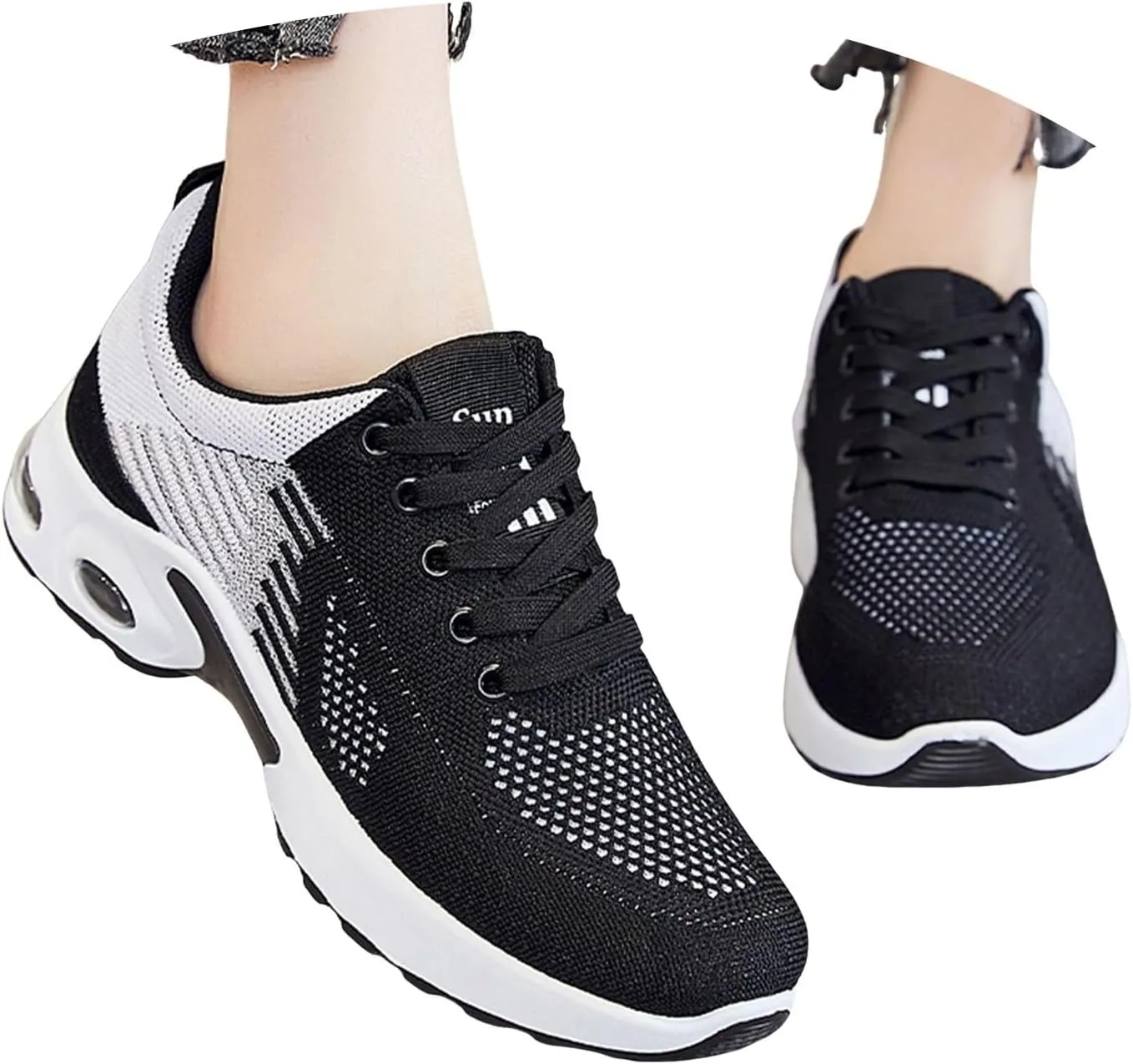 Orthopedic Shoes for Women, Comfort Wear Orthowear Sneakers Breathable Mesh Casual Footwear Walking Running Sneakers with Arch Support Soft Comfy Cushion