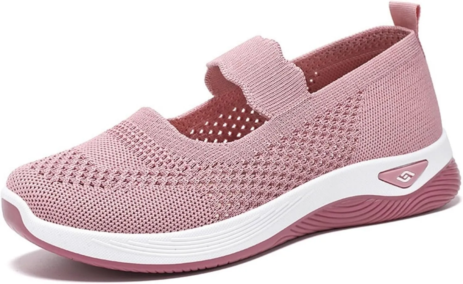 Orthopedic Shoes for Women Walking Shoes Comfortable Breathable Knit Slip On Sneakers Soft Orthopedic Slip-On Indoor Outdoor Casual Shoe Lightweight Wide Width Soft Sole Arch Support Non-Slip Shoe