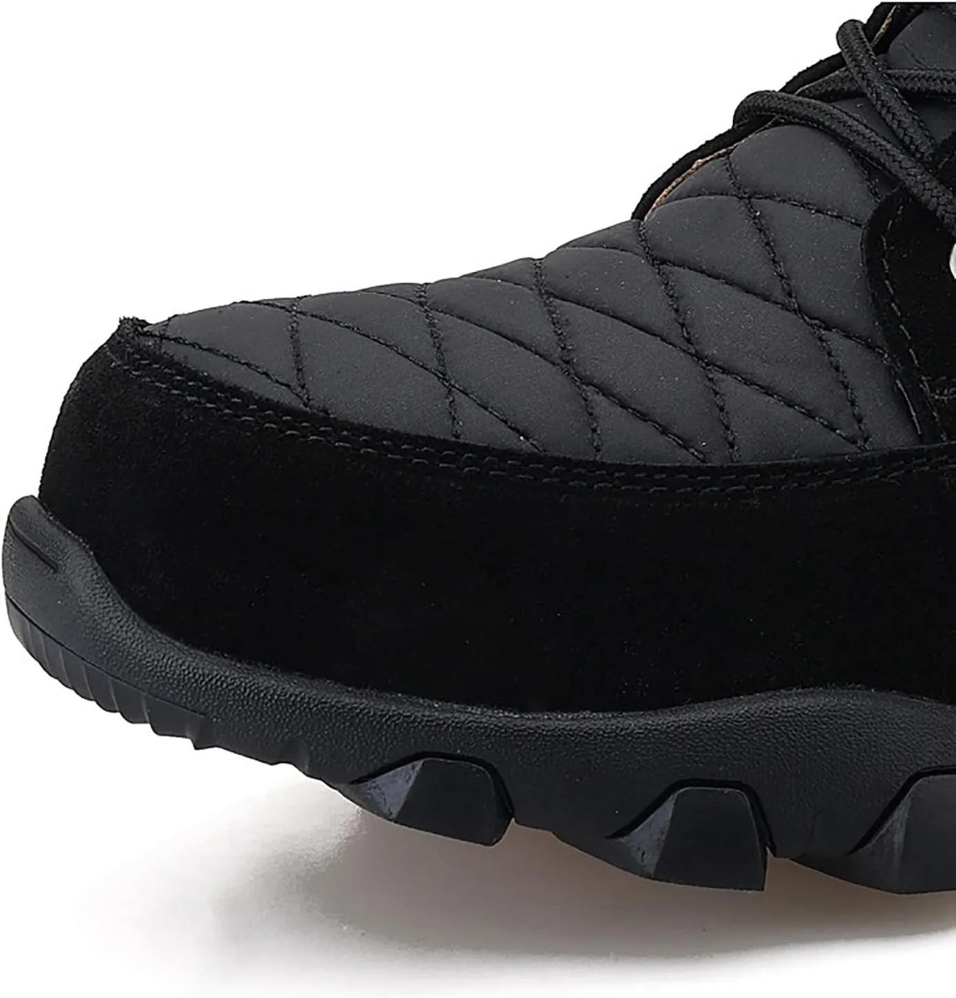 Outdoor Warm Snow Boots, Winter Comfortable Fur Lined Warm Slip on Mens Waterproof Ankle Boots, for Casual Walking Soft Ankle Booties Hiking Shoes