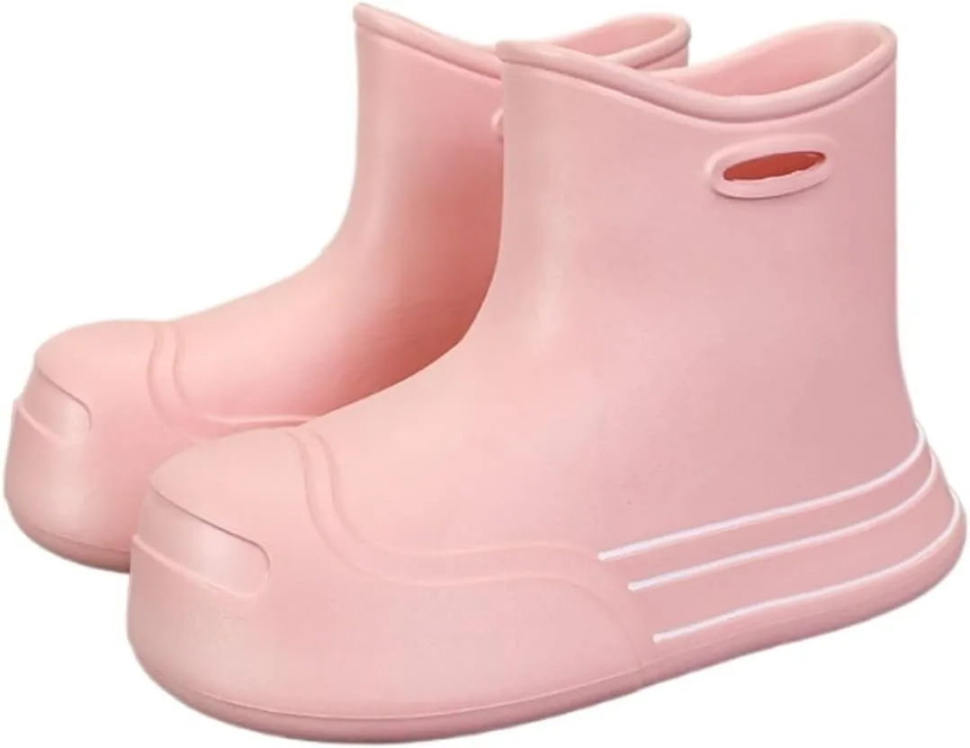 Outdoor Work Booties Women's Outdoor Thick Soled Waterproof Rain Boots Short Tube Four Season Water Shoes Outdoor Gardening Work