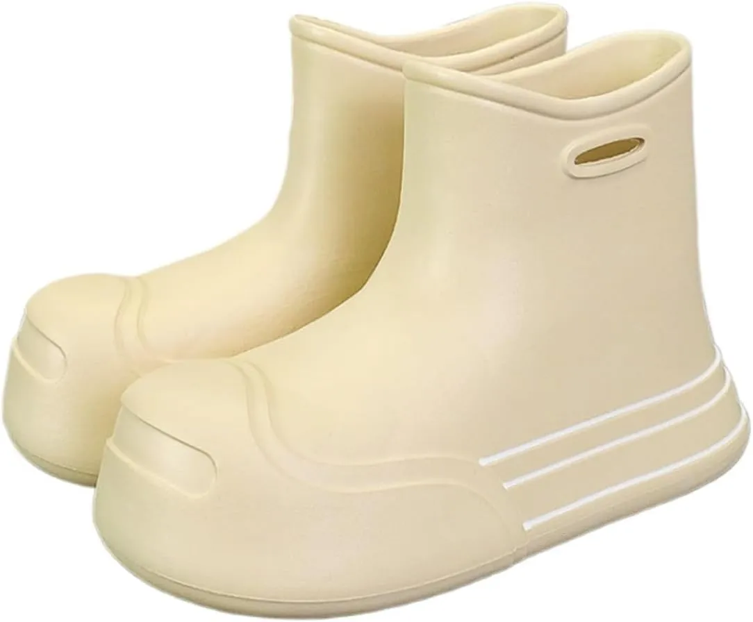 Outdoor Work Booties Women's Outdoor Thick Soled Waterproof Rain Boots Short Tube Four Season Water Shoes Outdoor Gardening Work