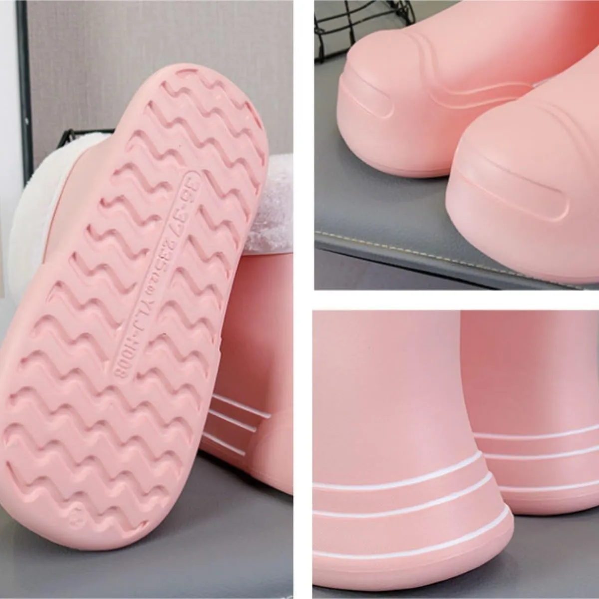 Outdoor Work Booties Women's Outdoor Thick Soled Waterproof Rain Boots Short Tube Four Season Water Shoes Outdoor Gardening Work
