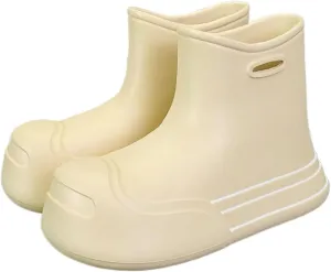 Outdoor Work Booties Women's Outdoor Thick Soled Waterproof Rain Boots Short Tube Four Season Water Shoes Outdoor Gardening Work