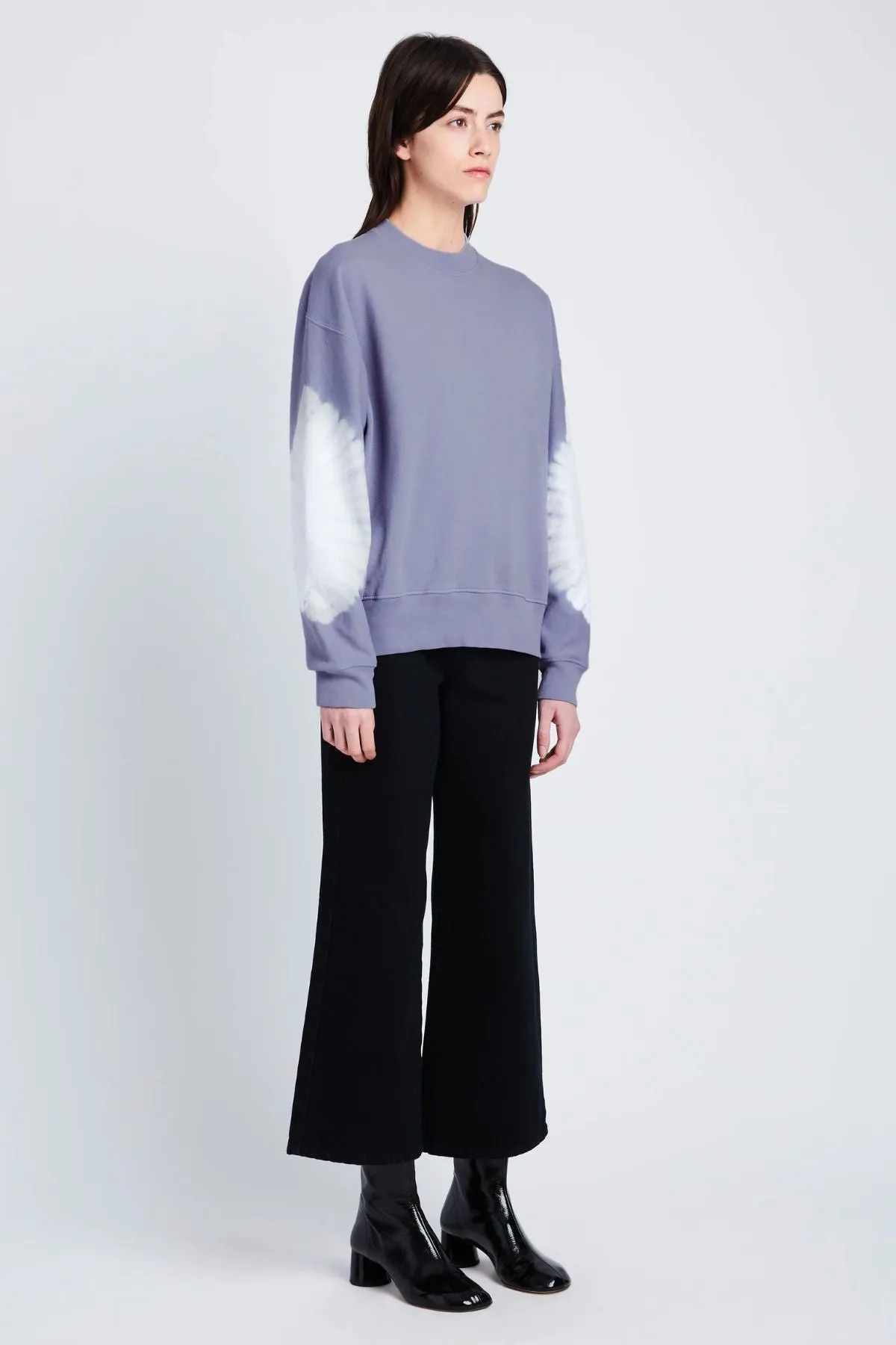Proenza Schouler White Label Ring Tie Dye Sweatshirt - Lilac/ Off White