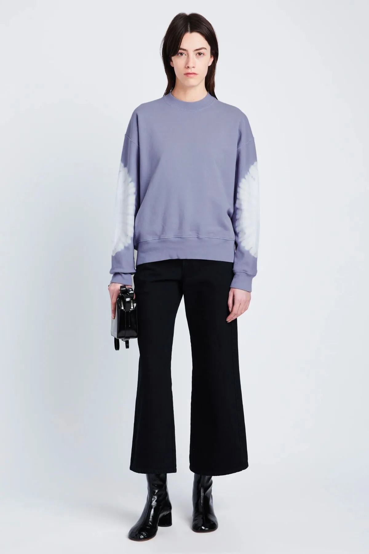 Proenza Schouler White Label Ring Tie Dye Sweatshirt - Lilac/ Off White