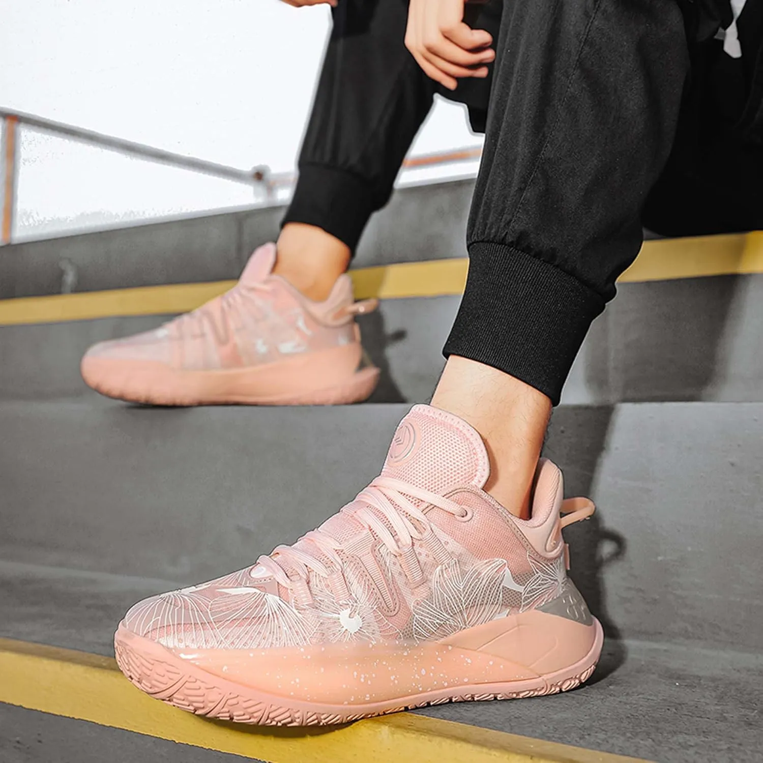 Professional Basketball Shoes Couple Fashion Running Sneakers Wearable Cushioning Youth Basketball Shoes