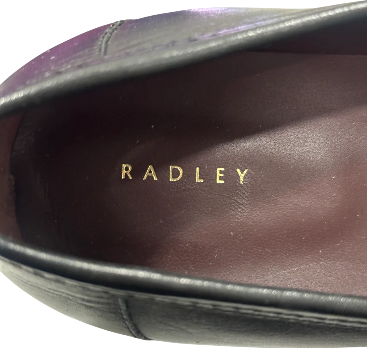 Radley London Black Burlington Row Saddle Loafer UK 8 EU 41 