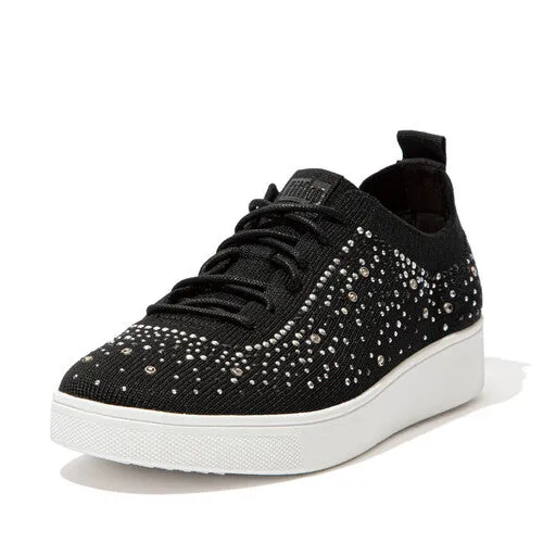 Rally Sneaker in Black and Crystal