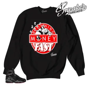 Retro 8 Cement Blowing Money Fast Sweater