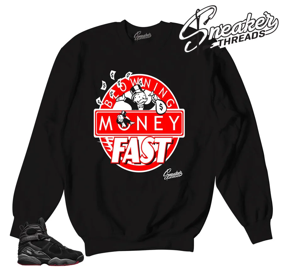 Retro 8 Cement Blowing Money Fast Sweater