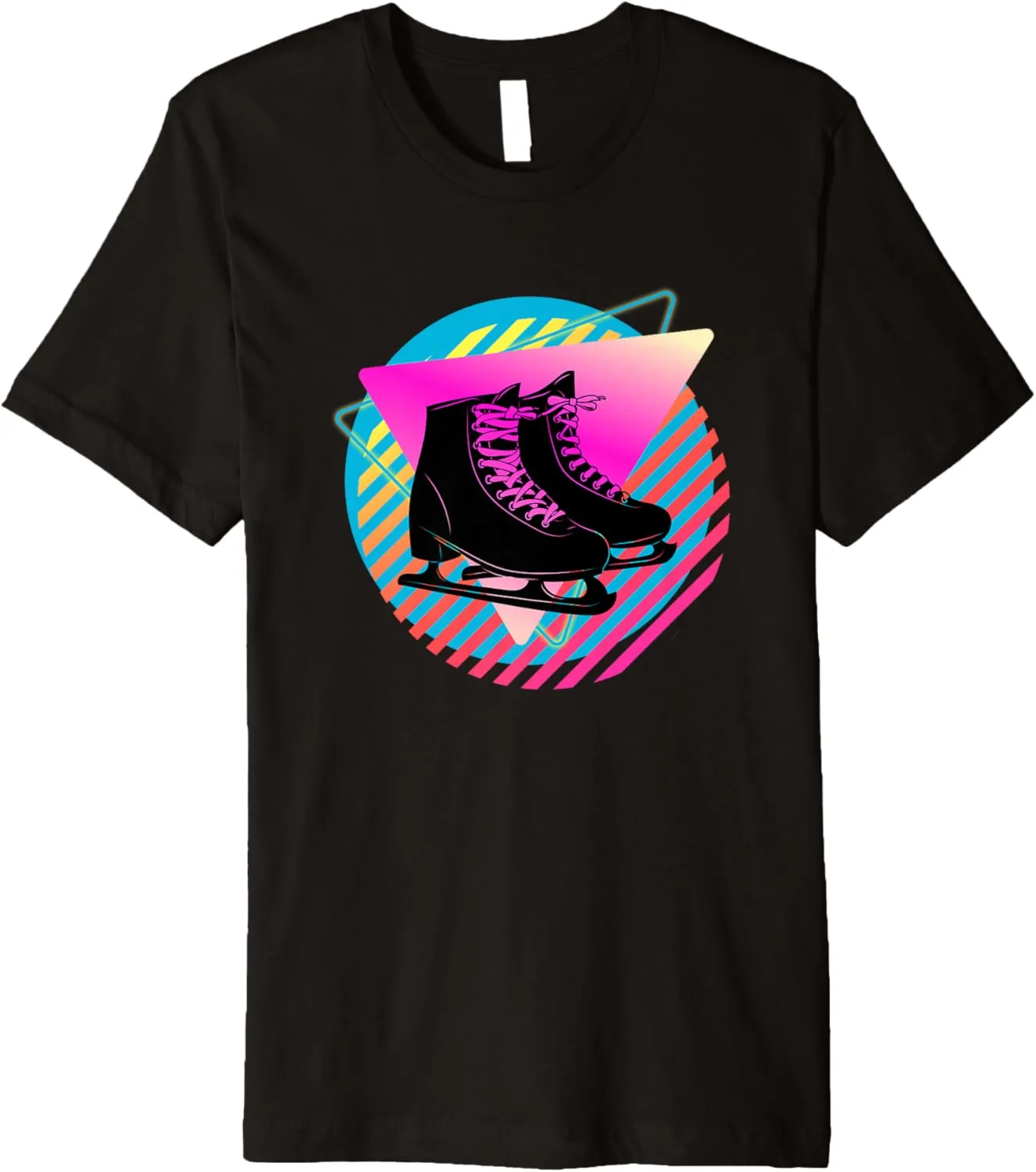 Retro Ice Skating Winter Sports Vintage Ski Skate Shoes Premium T-Shirt