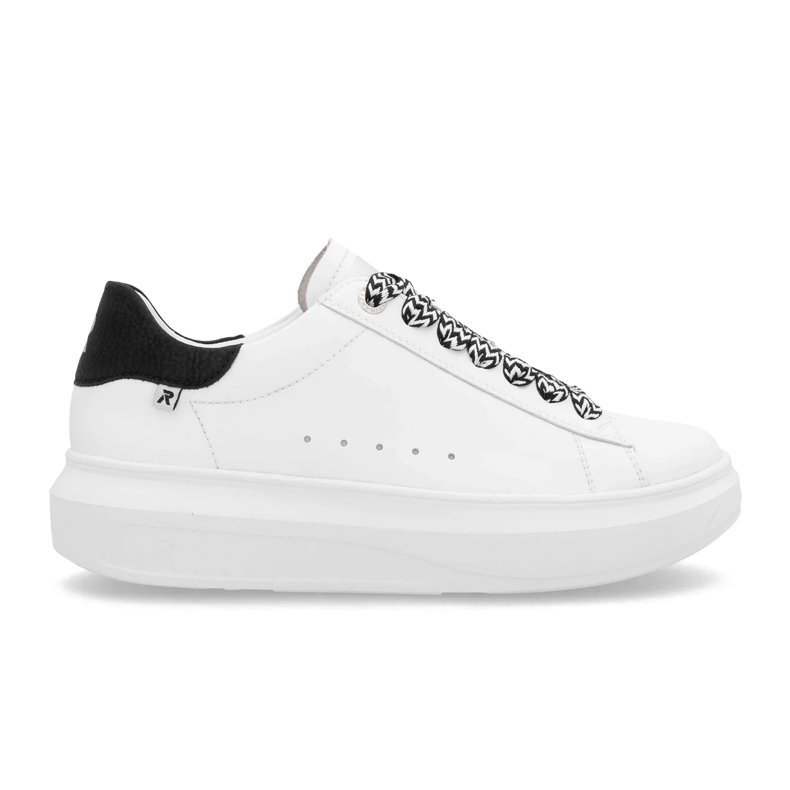 Rieker W1201 Adelia Sneaker (Women) - Weiss/Schwarz