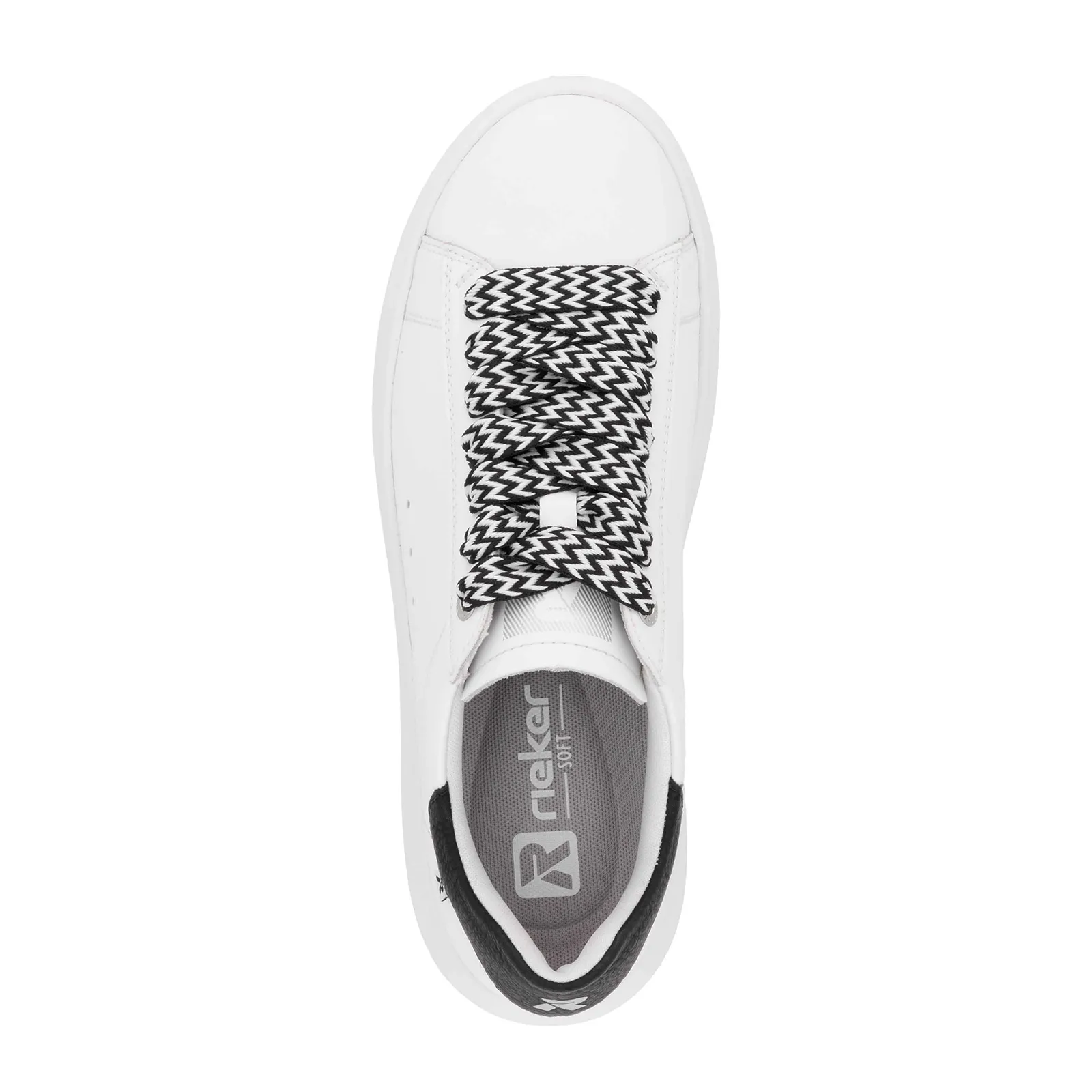 Rieker W1201 Adelia Sneaker (Women) - Weiss/Schwarz