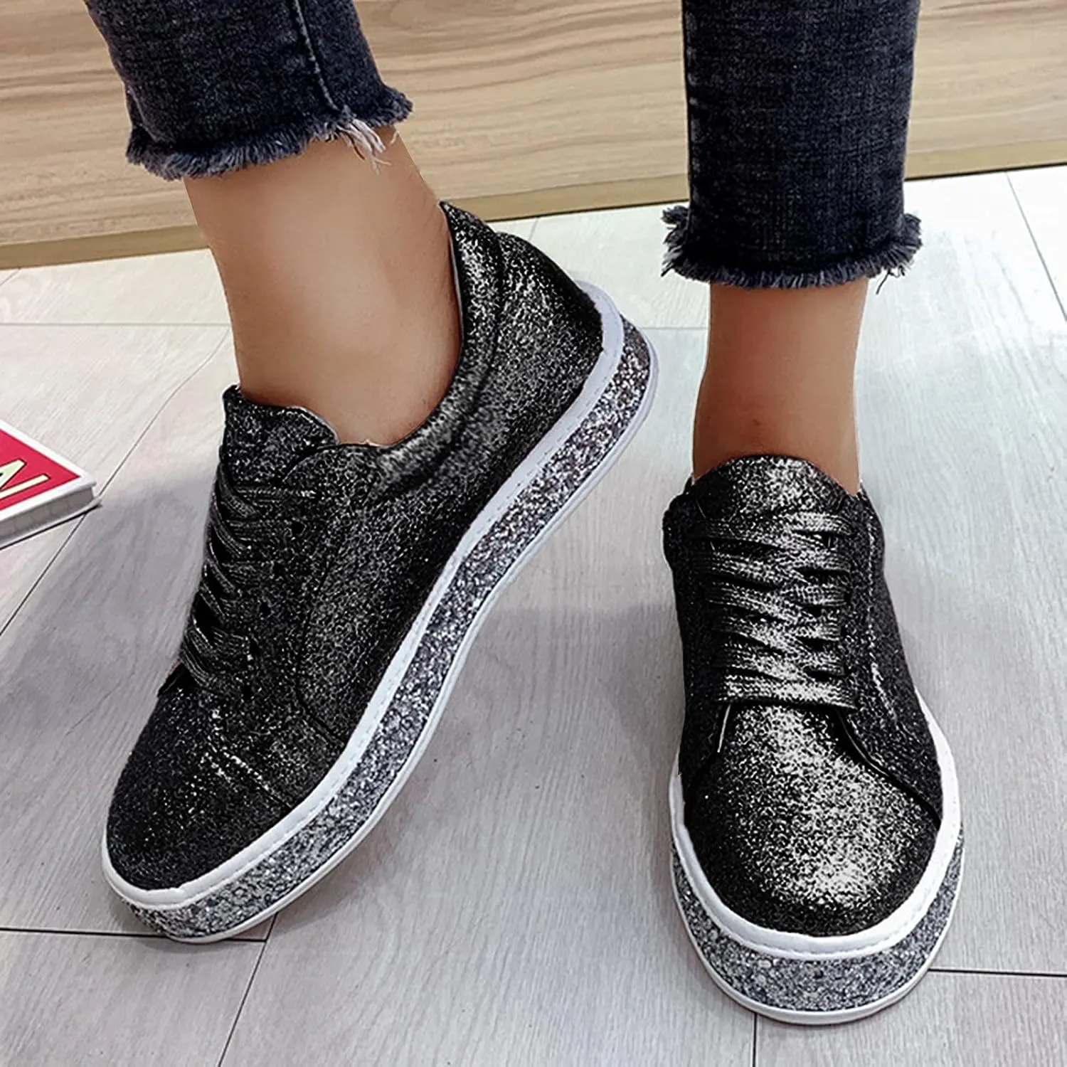 Running Shoes for Women Wide Feet Zapatos Comodos para Mujer De Vestir Platform High Top Canvas Shoes for Women High Heel Wedge Sneakers for Women Size 11 Women Slip On Tennis Shoes Size 10