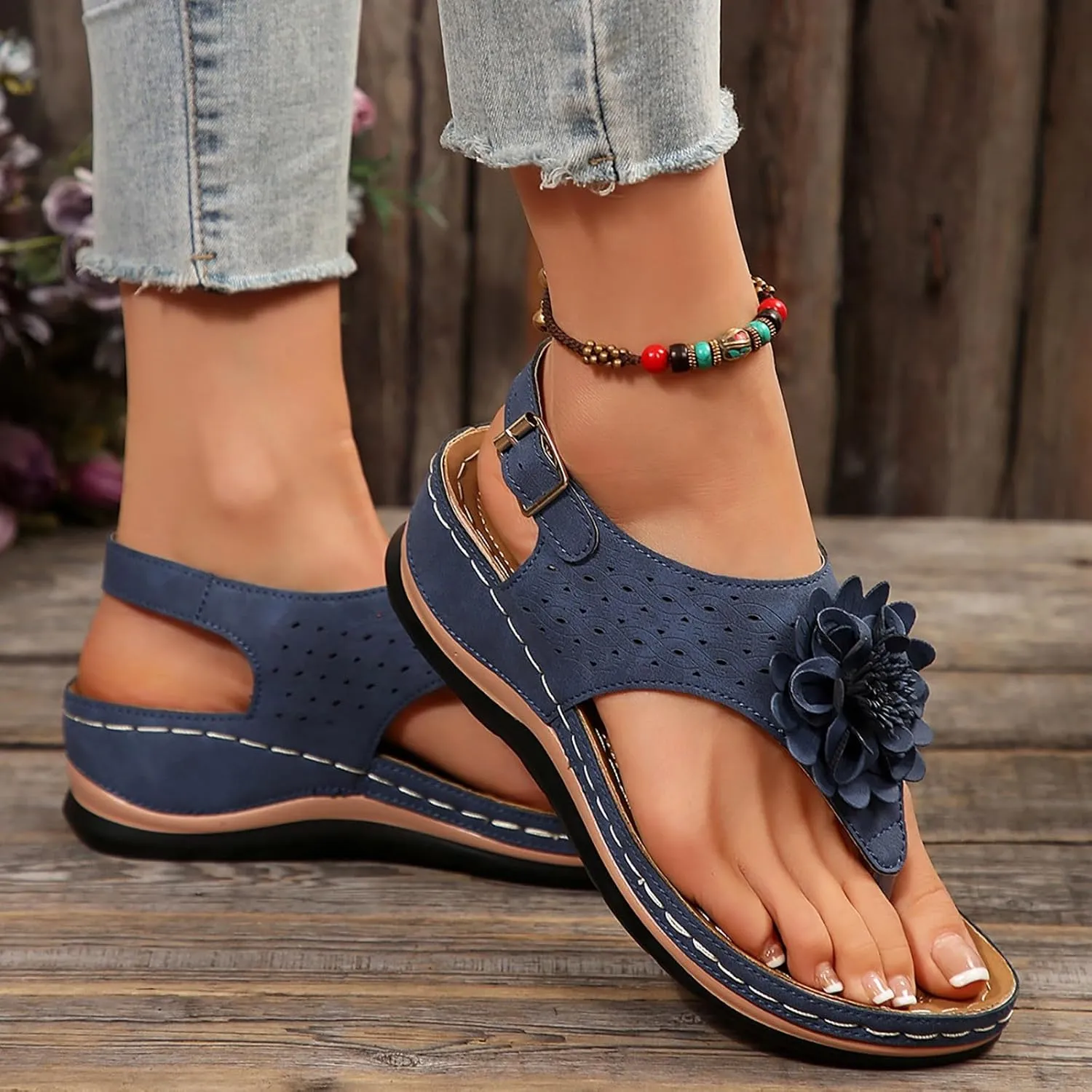 Sandalias para Mujer Elegantes, Sandals for Women Slippers for Women Summer Fashion Sandals Flat Slippers Flip Flops