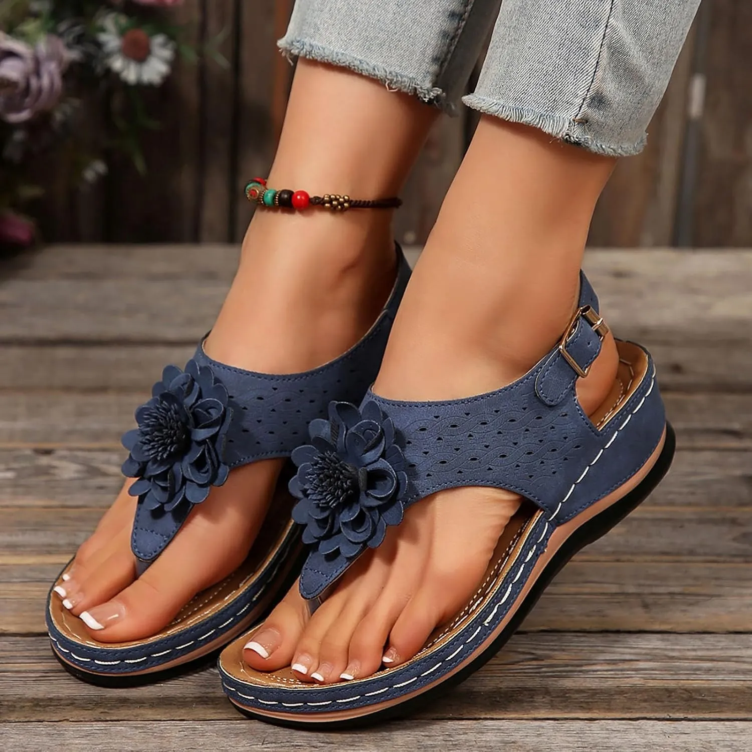 Sandalias para Mujer Elegantes, Sandals for Women Slippers for Women Summer Fashion Sandals Flat Slippers Flip Flops
