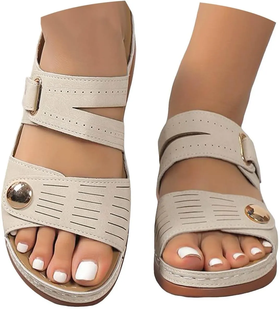 Sandals for Women Dressy Summer, Spring Sandals for Women Comfortable Slippers with Arch Support Sandal Flip Flops