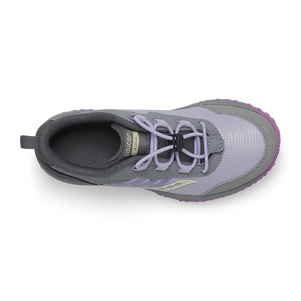 Saucony Aura KDZ | Grey/Purple Kids Sneakers