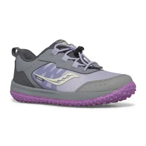 Saucony Aura KDZ | Grey/Purple Kids Sneakers