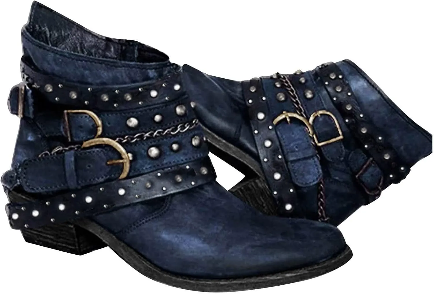SBGMoSJ Ankle Boots Wedge for Women Leather High Heel Ankle Boots for Women Sexy Blowfish Wedge Booties for Women Short Brown Winter Boots for Women Botas Para Mujer Elegantes Bajitas