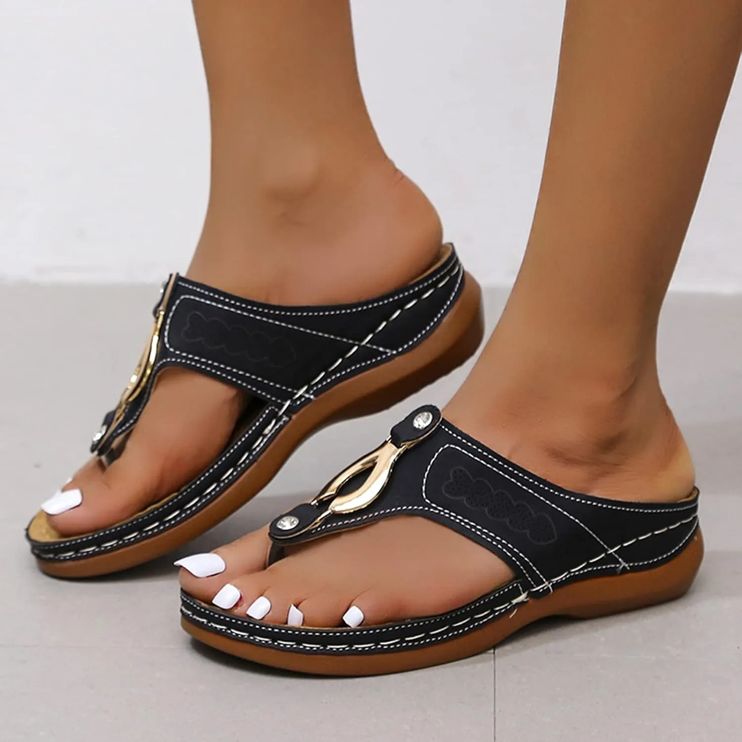 SBGMoSJ Comfort Sandals Women Walking Shoes Women Lace Up Walking Sandals Women Comfort Small Heels for Women Women's Plantar Fasciitis Shoes Wide Womens Sandals Wide Width