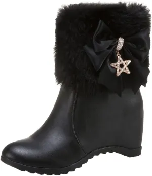 SBGMoSJ Slip on Winter Boots for Women Waterproof Snow Womens Cute Winter Ankle Boots Winter Boots for Women 2023 Womens Waterproof Snow Walking Boots Botas De Invierno Para Mujer Blancas