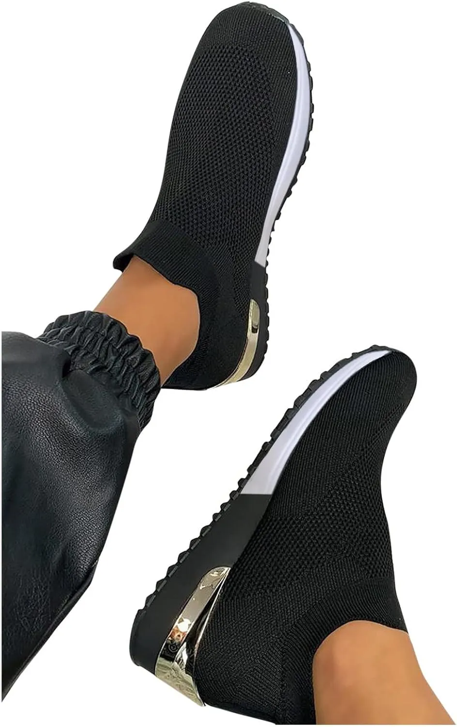 SBGMoSJ Sneakers for Women Size 8 Wide Women's Slip On Tennis Shoes Size 8 Womens White Slip On Sneakers Size 8 Platform Sneakers for Women Fashion Tan Zapatos para Mujer CModos Con Plataforma
